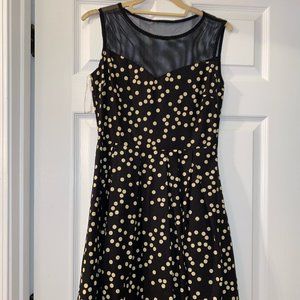 ModCloth Polkadot Black Dress